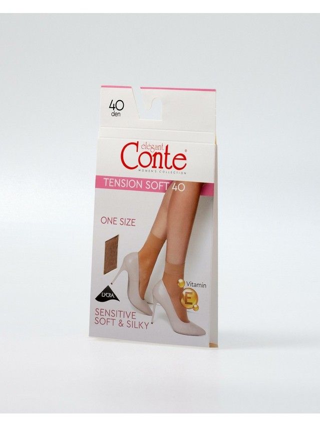 Women's socks CONTE ELEGANT TENSION SOFT 40 (1 pair),s.23-25, natural - 2