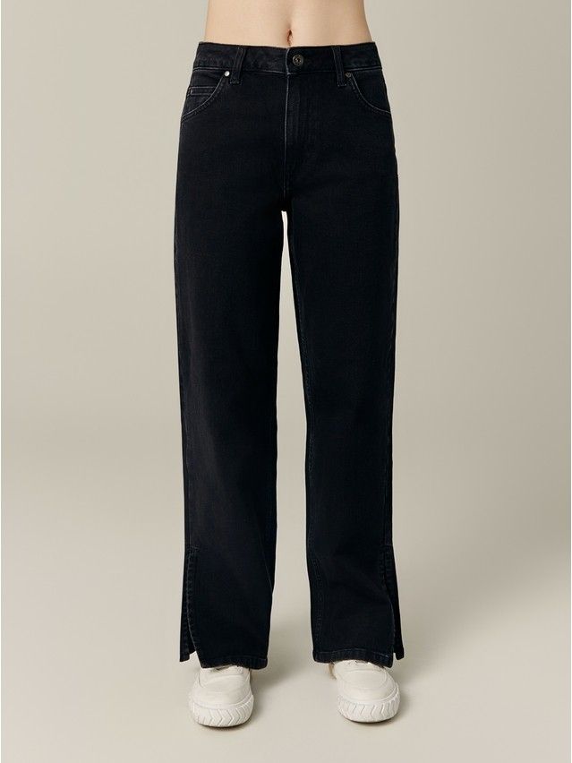 Denim trousers CONTE ELEGANT CON-717, s.170-102, black - 2