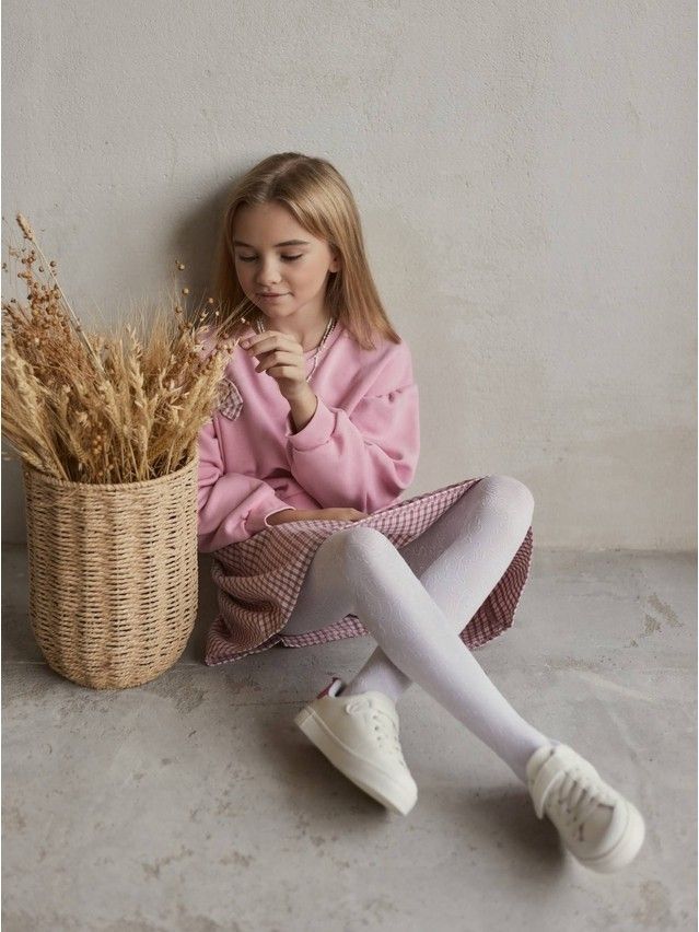 Fancy children's tights CONTE ELEGANT DAISY, s.104-110, bianco - 1