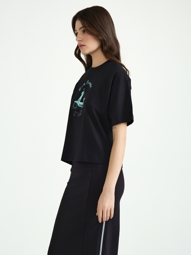 Women's polo neck shirt CONTE ELEGANT LD 3032, s.170-92, black-scooter - 4