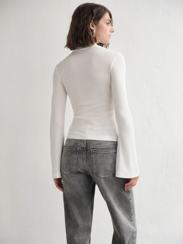 Women's polo neck shirt CONTE LD 3241, s.170-84, white - 3