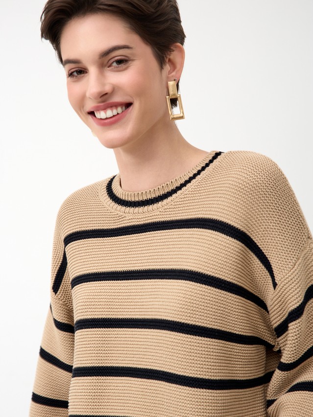 Women's pullover CONTE ELEGANT LDK24115, s.170-84, camel-black - 4