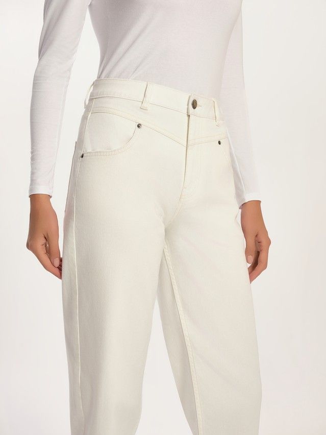 Denim trousers CONTE ELEGANT CON-726, s.170-102, off white - 5