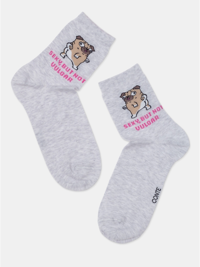 Women's socks CONTE ELEGANT HAPPY, s.23-25, 607 light grey - 6