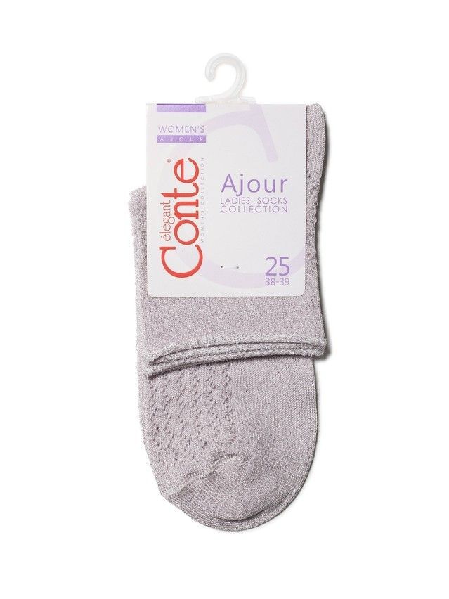 Women's viscose socks AJOUR 19С-186SP, s.36-37, 180 ash pink - 3