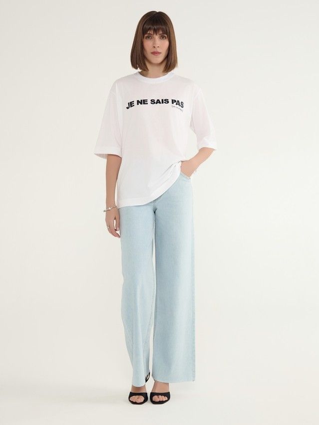 Women's polo neck shirt CONTE ELEGANT LD 3034, s.170-92, white-je ne sais pas - 1