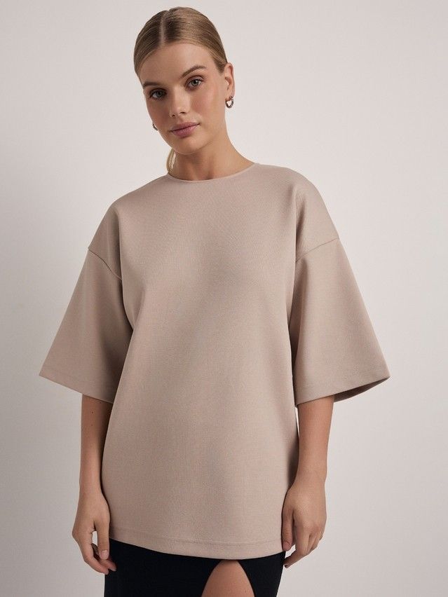 Women's polo neck shirt CONTE ELEGANT LD 2806, s.170-92, beige - 1
