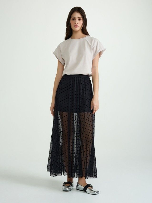 Women's skirt CONTE ELEGANT LU 2988, s.170-90, black-dots - 1
