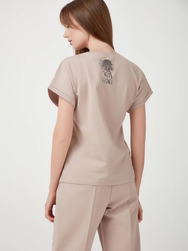 Women's polo neck shirt CONTE ELEGANT LD 1753, s.170-92, beige - 2