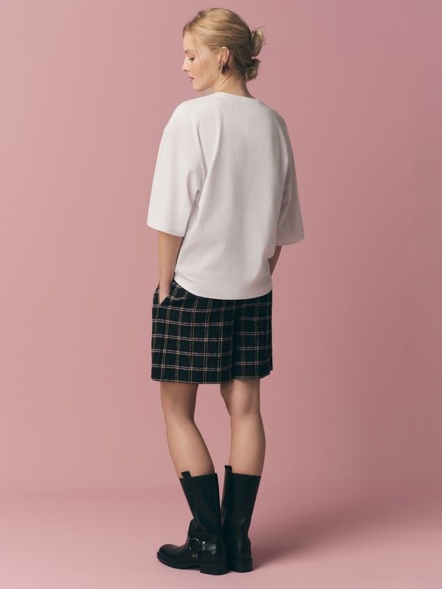 Women's polo neck shirt CONTE LD 3451, s.170-88, white-hearts - 2