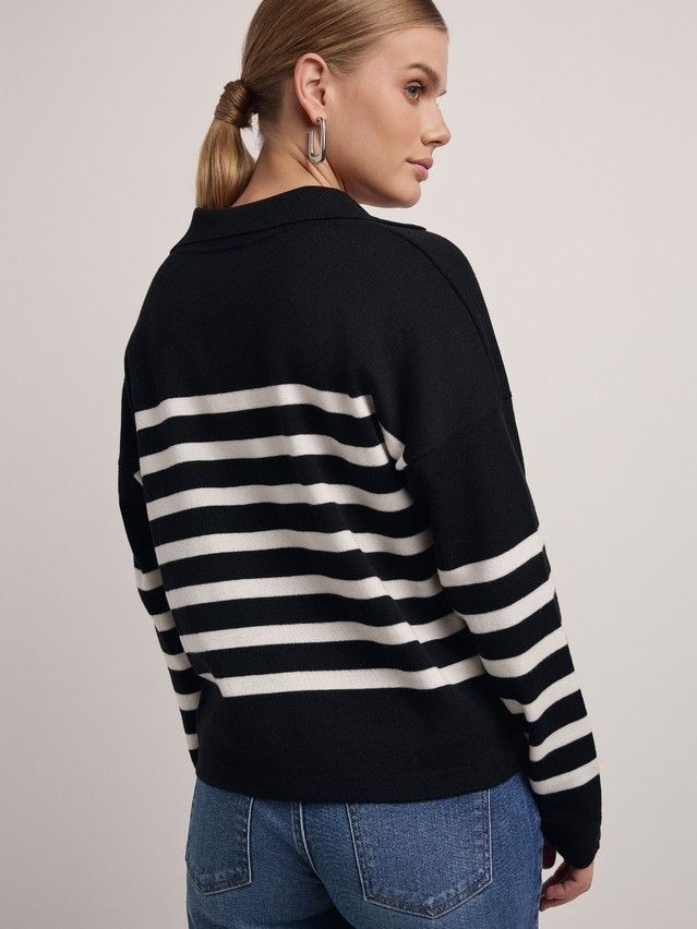 Women's pullover CONTE ELEGANT LDK2390, s.170-84, black-white - 3