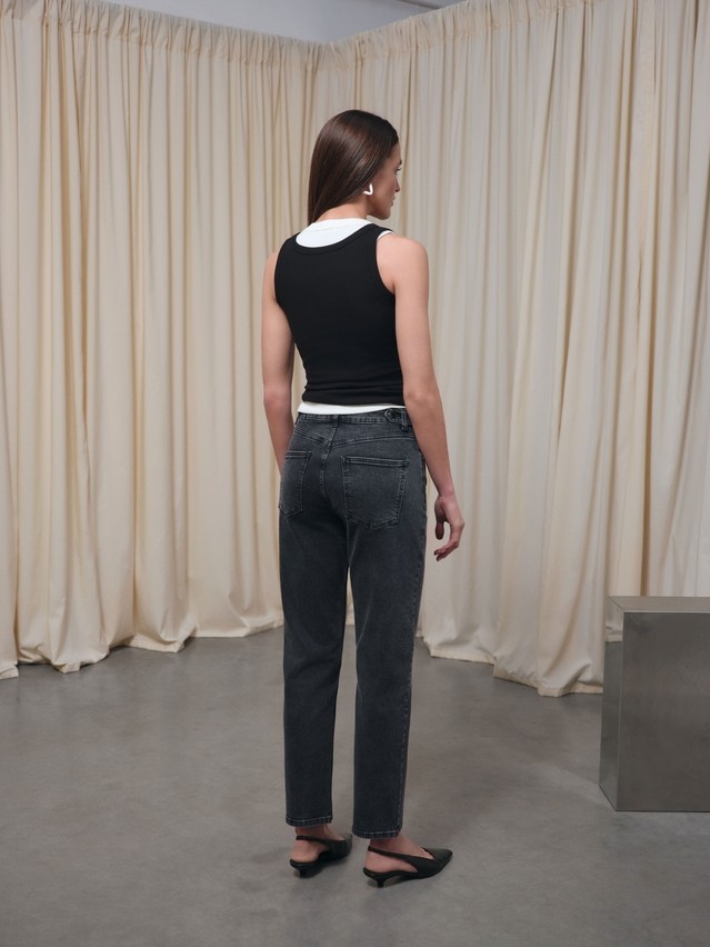 Women's jeans CONTE CON-847, s.164-90, washed black - 5