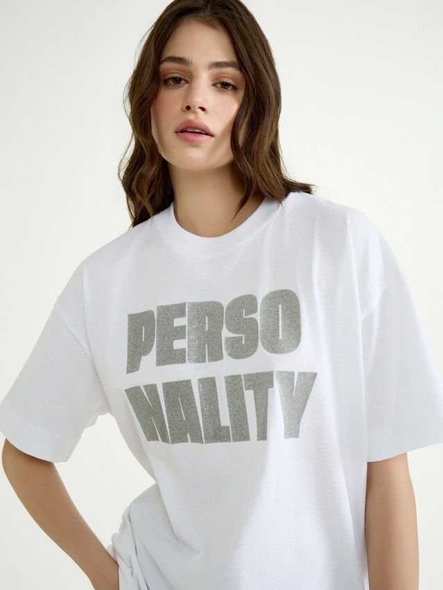 Women's polo neck shirt CONTE ELEGANT LD 3031, s.170-84, white-personality - 1