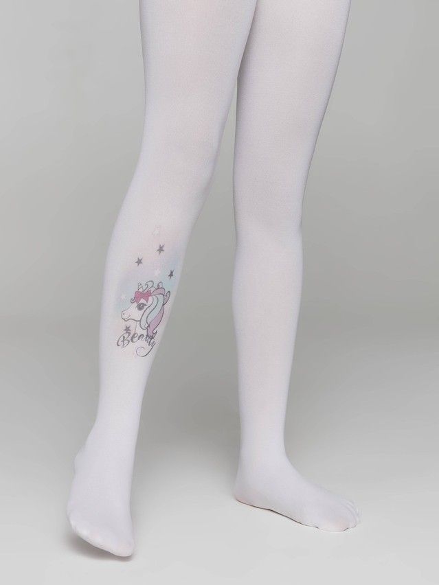 Fancy children's tights CONTE ELEGANT BEAUTY, s.104-110, bianco - 3