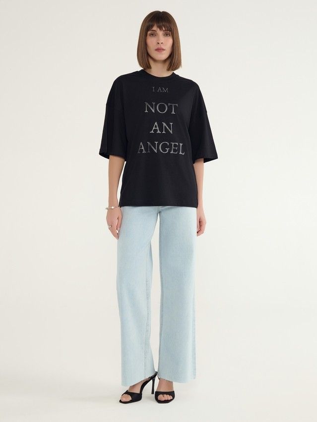 Women's polo neck shirt CONTE ELEGANT LD 3030, s.170-92, black-angel - 1