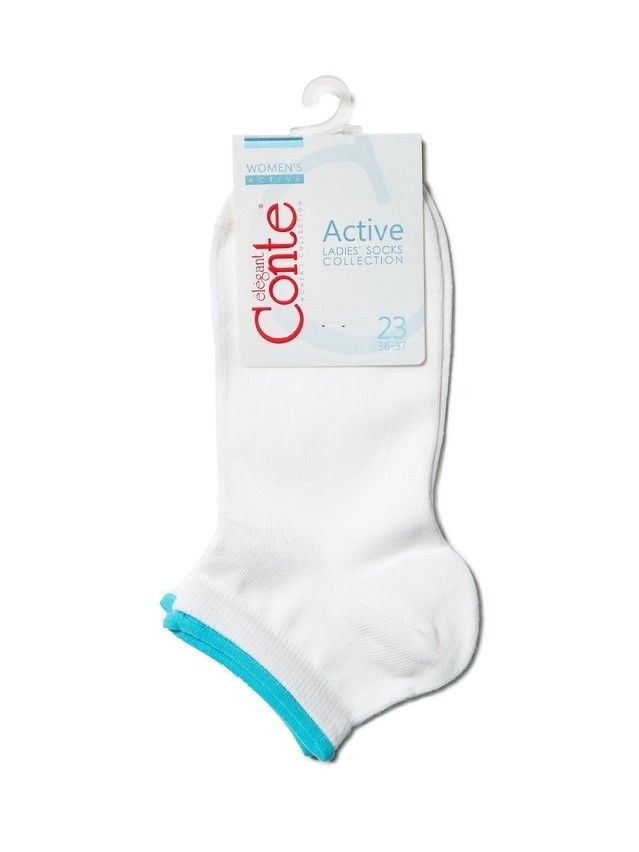 Women's socks CONTE ELEGANT ACTIVE, s.23, 035 white-turquoise - 3