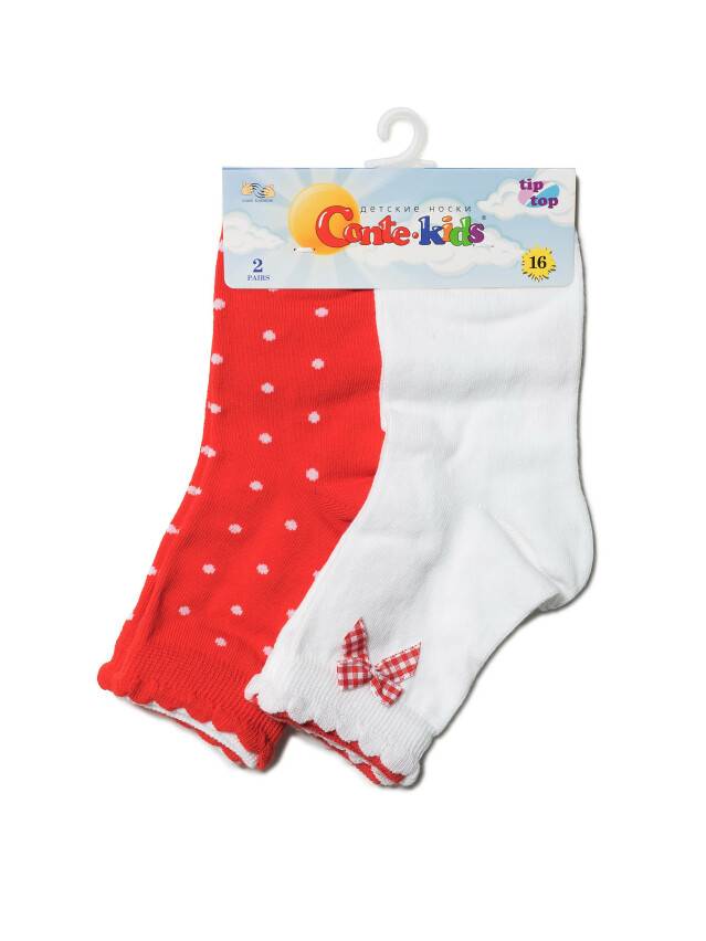 Children's socks CONTE-KIDS TIP-TOP (2 pairs),s.12, 705 white-red - 4