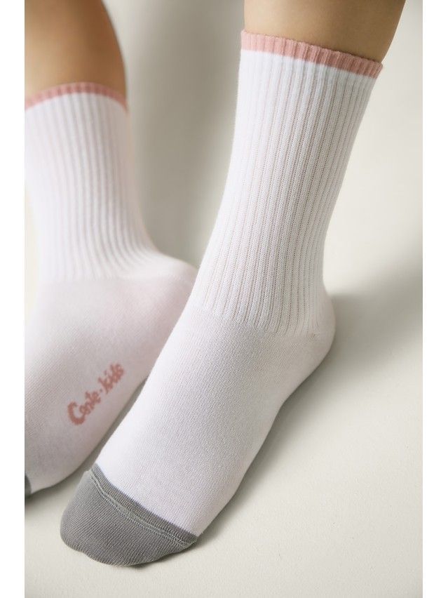Children's socks CONTE-KIDS ACTIVE, s.16, 1021 white-ash pink - 3