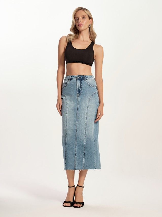Denim skirt CONTE ELEGANT CON-804, s.170-90, light blue - 1