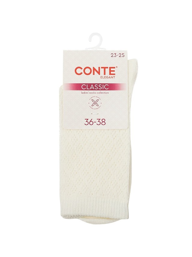 Women's socks CONTE ELEGANT CLASSIC, s.23-25, 787 milky - 4