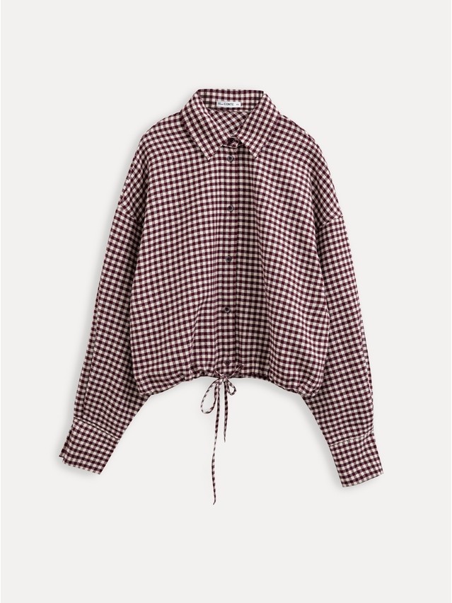 Women's shirt CONTE LRU 3611, s.170-84-90, burgundy-ecru check - 7