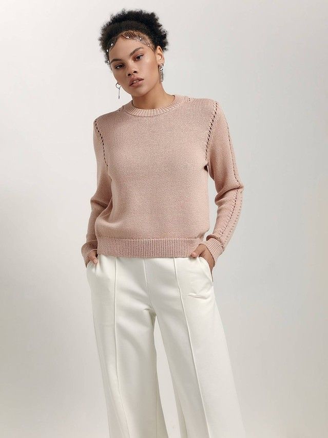Women's pullover CONTE ELEGANT LDK182, s.170-84, beige - 1