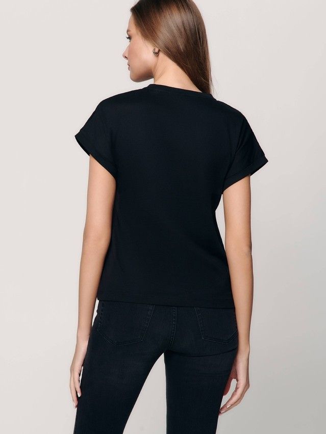 Women's polo neck shirt CONTE ELEGANT LD 1223, s.170-100, black - 3
