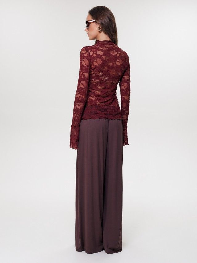 Women's polo neck shirt CONTE LD 3491, s.170-84, burgundy - 2