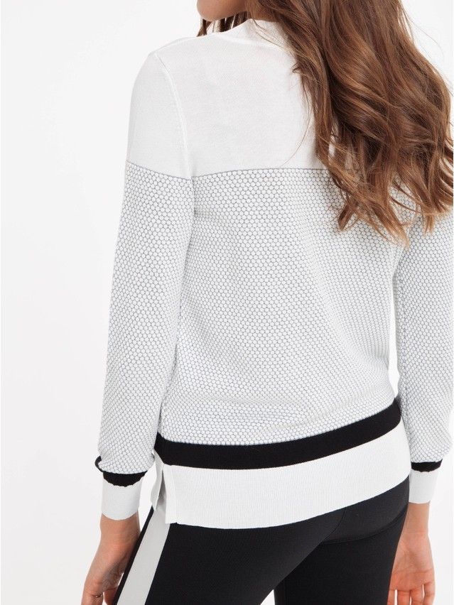 Women's polo neck shirt CONTE ELEGANT LDK035, s.158,164-84, white - 2