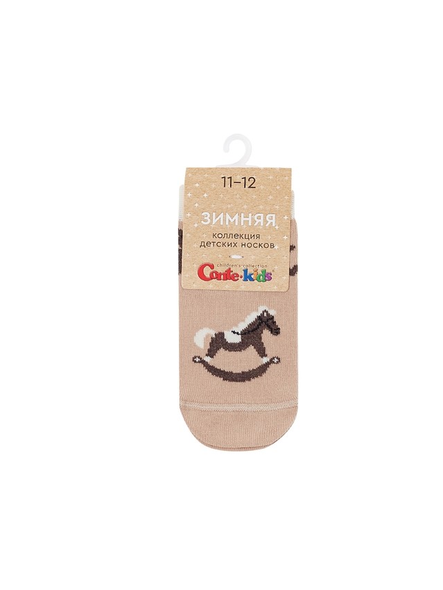 Children's socks CONTE-KIDS NEW YEAR, s.11-12, 1024 beige - 2