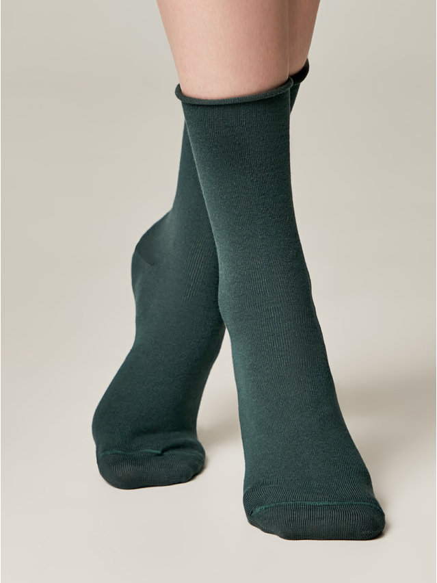 Women's socks CONTE ELEGANT COLOURS, s.23-25, 000 dark green - 1