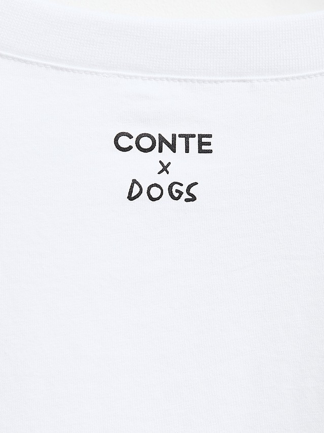 Women's polo neck shirt CONTE ELEGANT LD 3036, s.170-92, white-my dog - 5