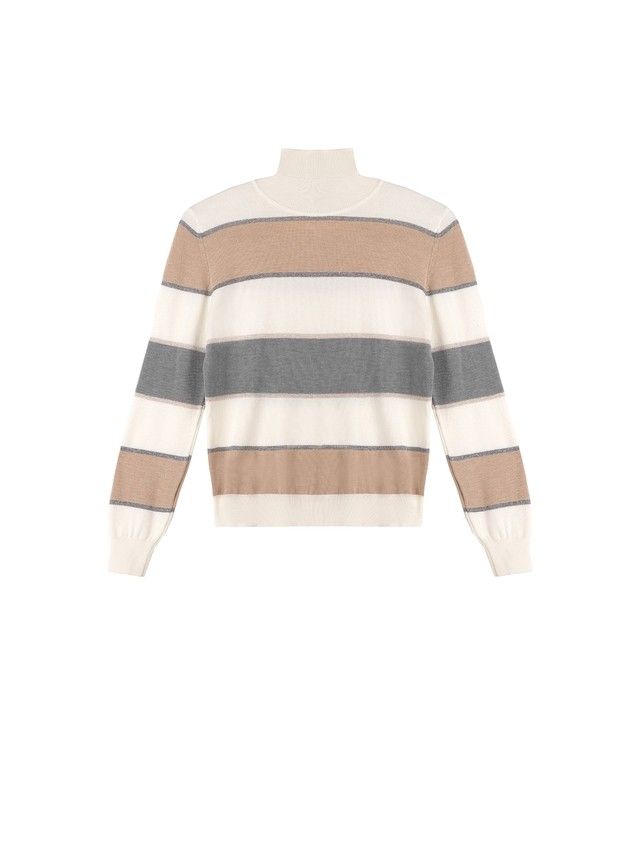 Women's polo neck shirt CONTE ELEGANT LDK034, s.158,164-88, beige-gray - 4