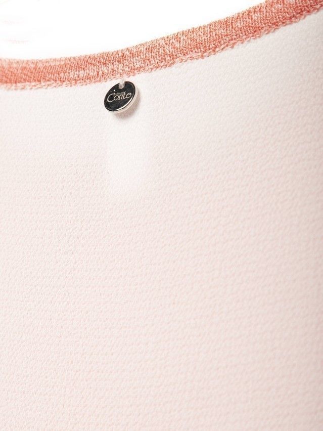 Women's polo neck shirt CONTE ELEGANT LDK047, s.170-96, coral haze - 5