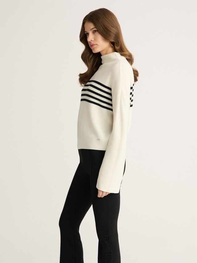 Women's pullover CONTE ELEGANT LDK2425, s.170-84, white-black - 5
