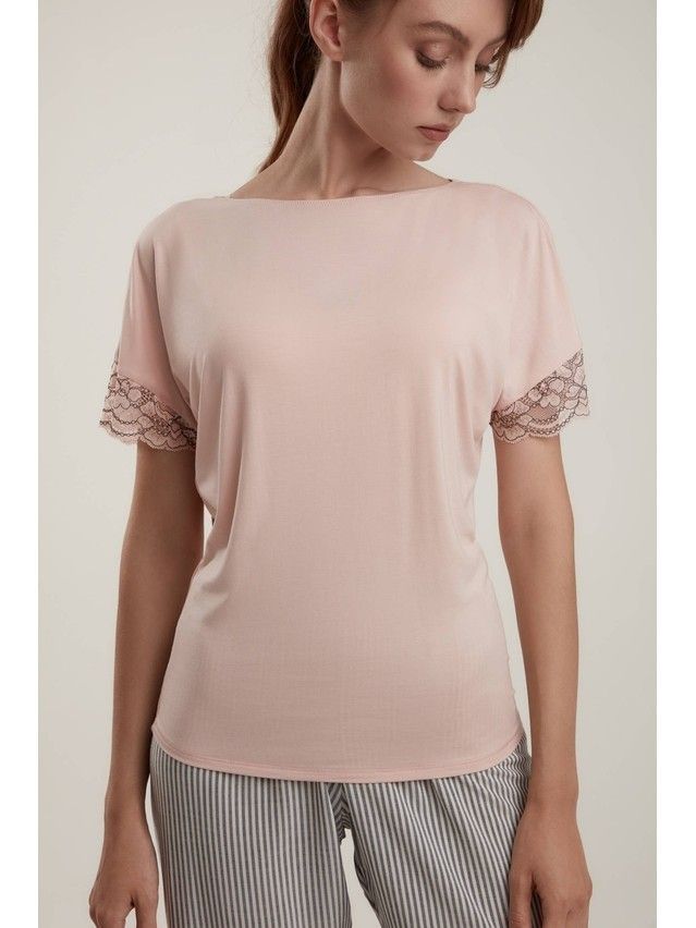 Short-sleeved top CONTE ELEGANT FUSION TA0017, s.164,170-84, cameo - 1