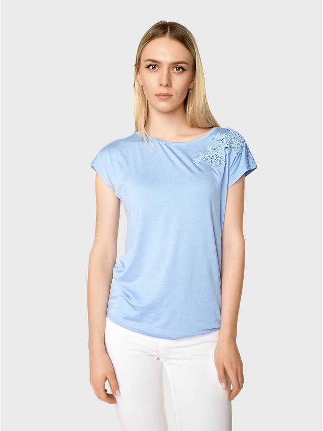 Women's polo neck shirt CONTE ELEGANT LD 711, s.170-104, blue - 2