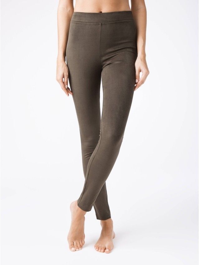 Women's leggings CONTE ELEGANT VELVET, s.164-102, khaki - 1