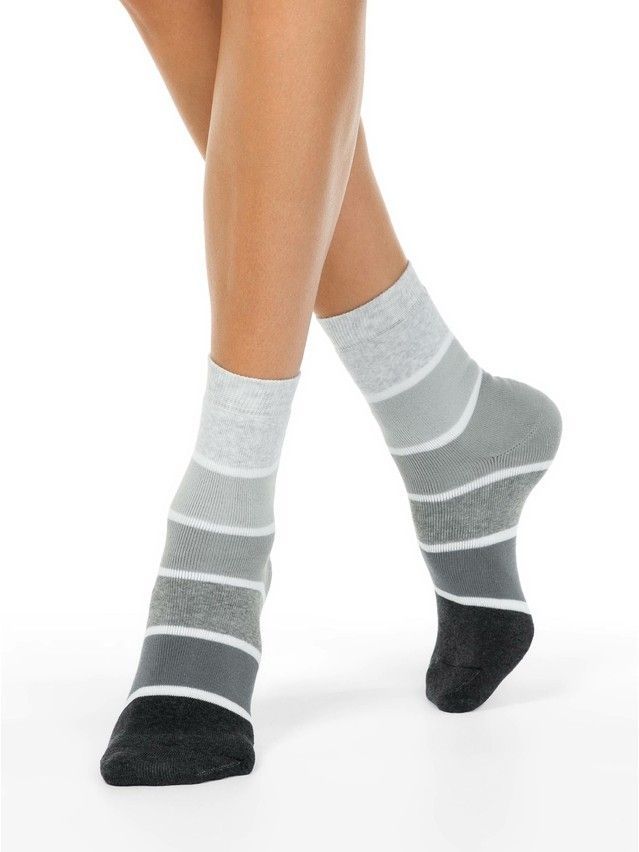 Women's cotton socks COMFORT (terry) 7S-47SP, s. 23, 212 gray - 1