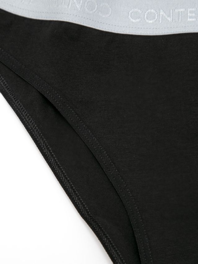 Women's panties CONTE ELEGANT PRINT DOTS LB 2545, s.90, black-grey - 6