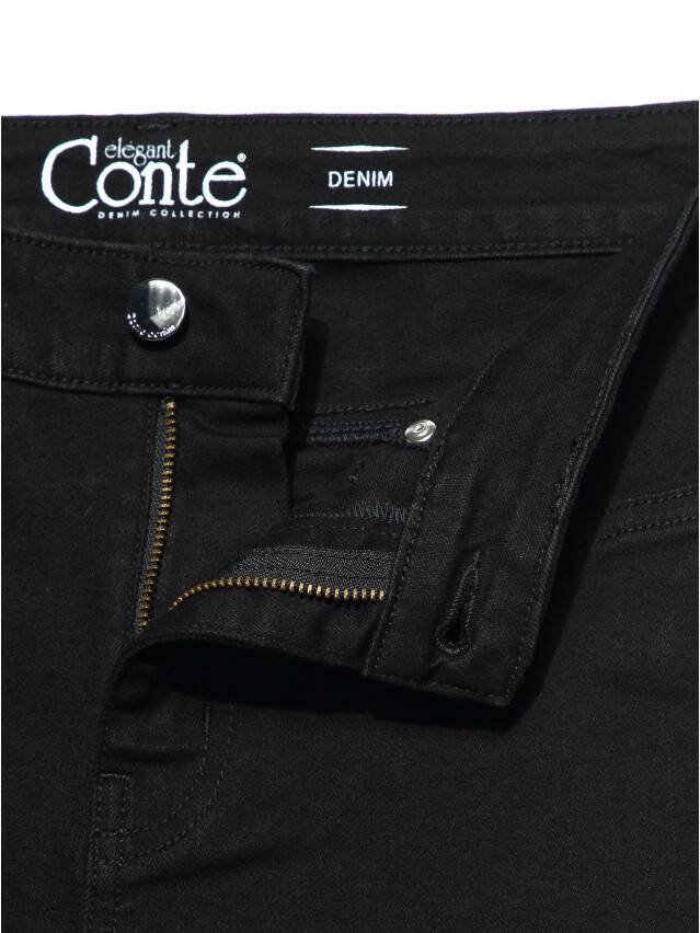 Denim trousers CONTE ELEGANT CON-185, s.170-102, deep black - 5