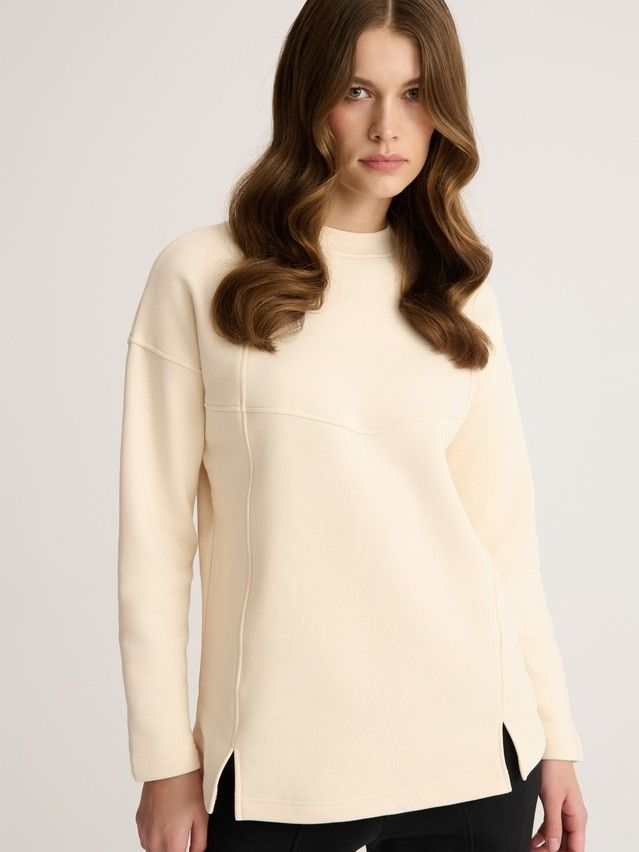 Women's polo neck shirt CONTE ELEGANT LD 2832, s.170-92, milk - 3