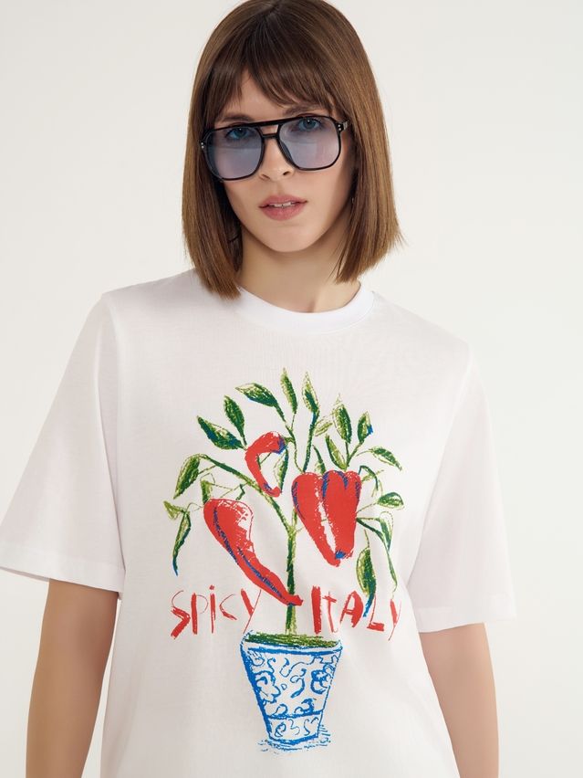 Women's polo neck shirt CONTE ELEGANT LD 3036, s.170-92, white-spicy italy - 4