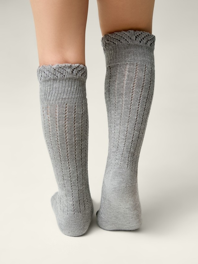 Children's knee high socks CONTE-KIDS MISS, s.16, 058 grey - 3