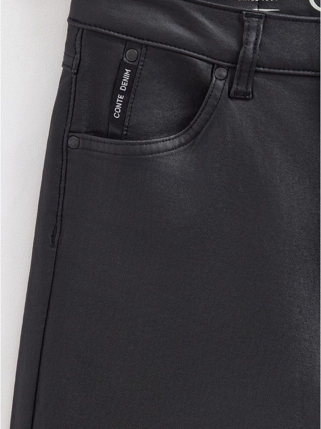 Denim trousers CONTE ELEGANT CON-710, s.170-102, black - 12
