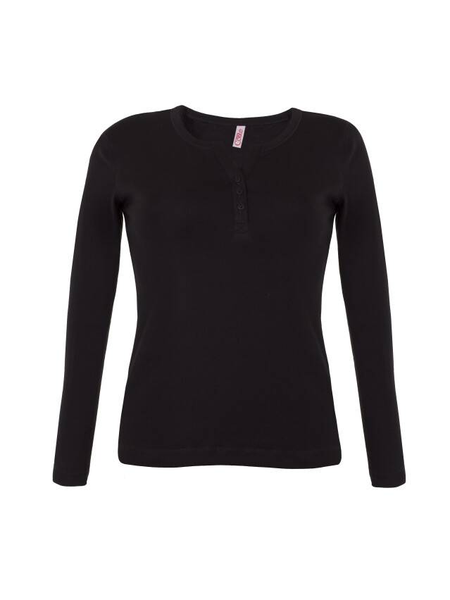 Women's polo neck shirt CONTE ELEGANT LD 599, s.158,164-100, black - 1