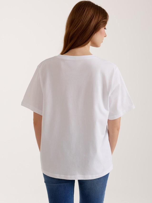 Women's polo neck shirt CONTE ELEGANT BASIC COLLECTION LD 5025, s.170-100, white - 2