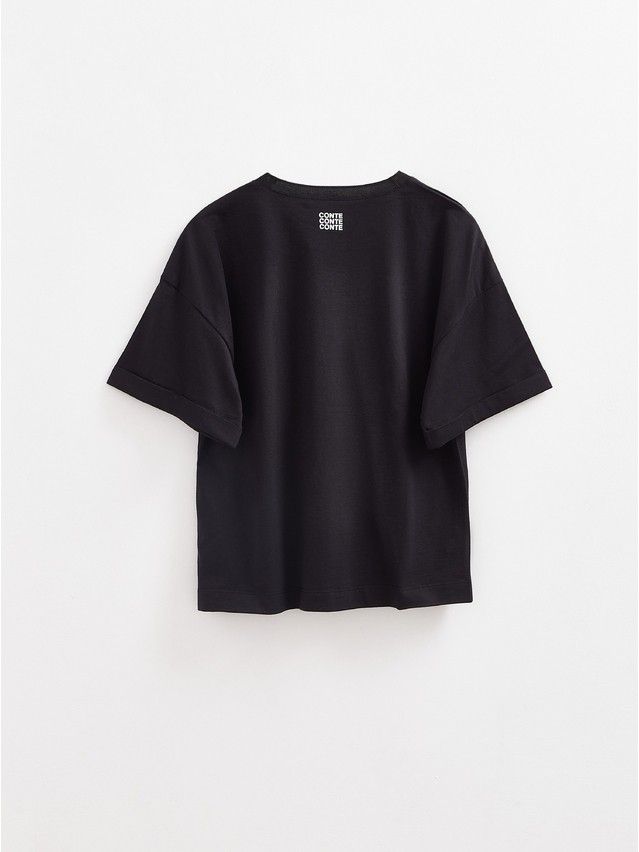 Women's polo neck shirt CONTE ELEGANT LD 2680, s.170-92, black-cat - 6