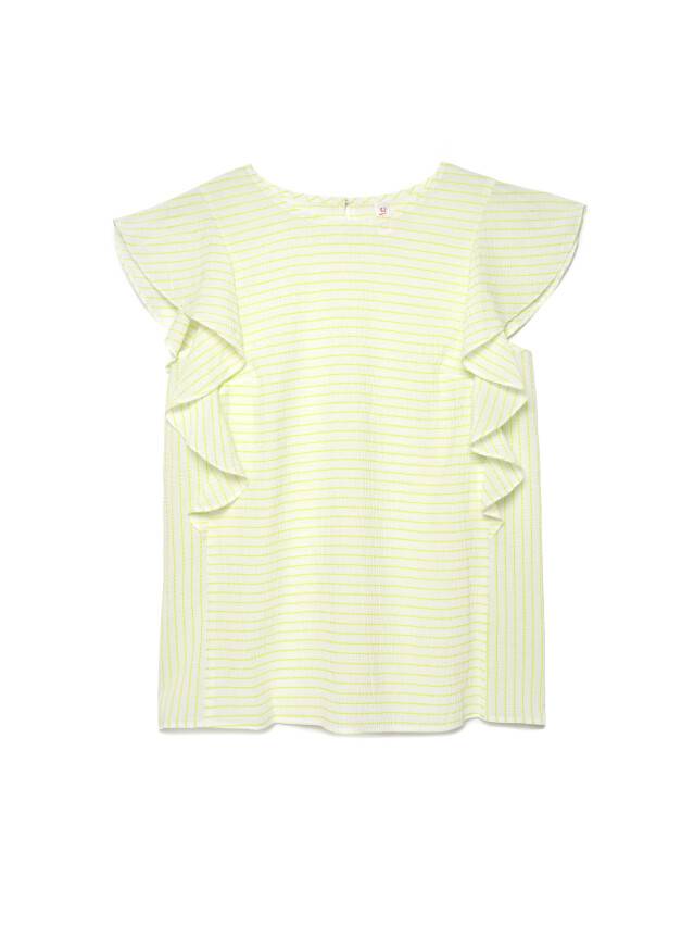 Women's blouse LBL 1093, s.170-84-90, white-neo lime - 4