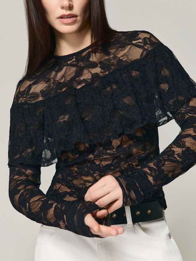 Women's polo neck shirt CONTE LD 3771, s.170-88, black - 4